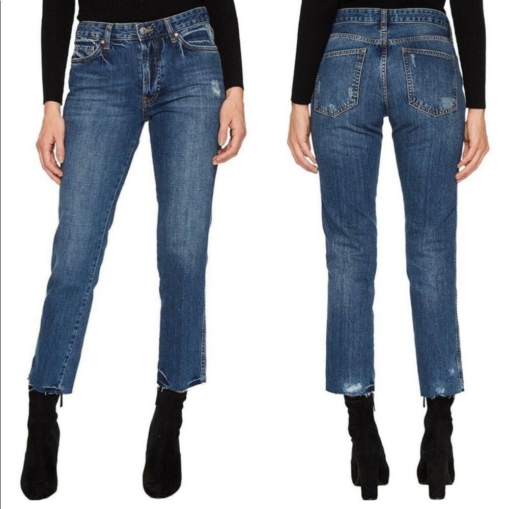 Free People Slim Boyfriend Jeans
